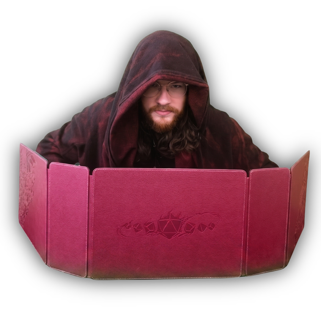 Tim DiFazio as a hooded Dungeon Master